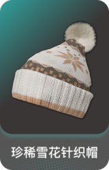 珍稀雪花针织帽