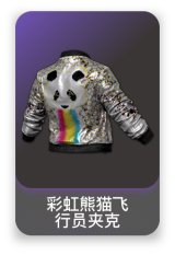 彩虹熊猫飞行员夹克