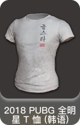 2018 PUBG 全明星 T 恤 (韩语)