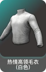 热情高领毛衣 (白色)