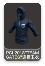 PGI 2018"TEAM GATES"连帽卫衣