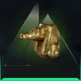 黄金鳄鱼头雕像