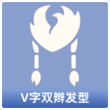 V字双辫发型