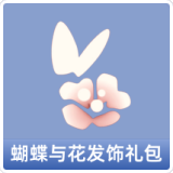 蝴蝶与花发饰礼包